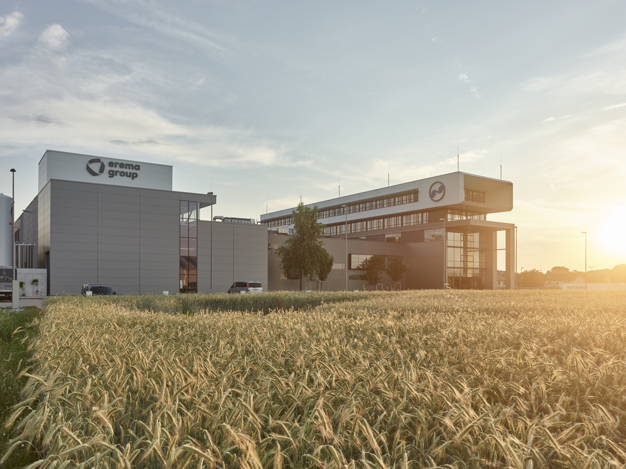 Headquarters of the EREMA Group in Ansfelden, Austria. It is from here that solutions for plastics recycling are developed and marketed worldwide.
